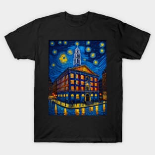 Faneuill hall in starry night T-Shirt